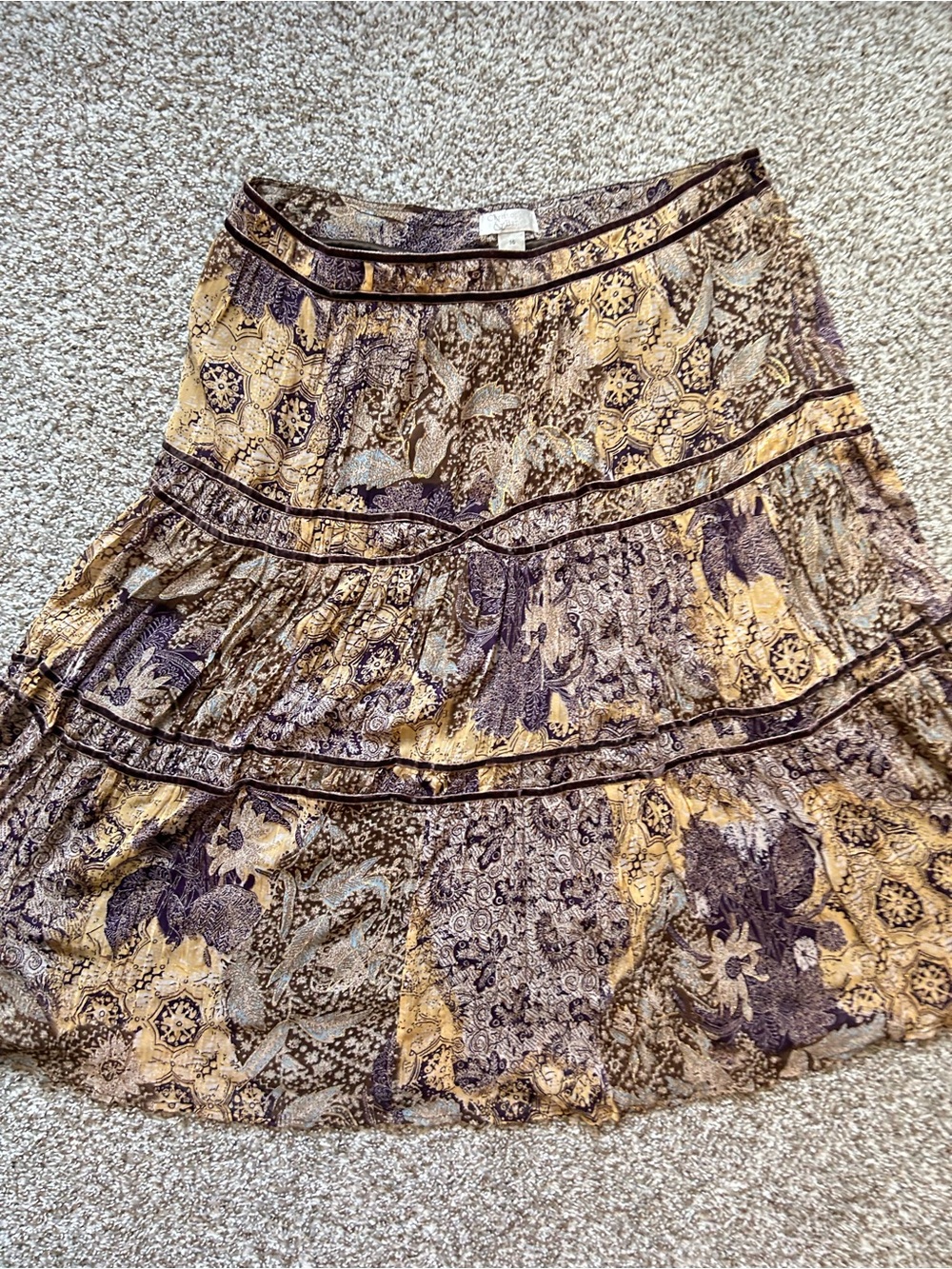 Tiered Floral Midi Skirt by Christopher & Banks - Picture 2 of 9